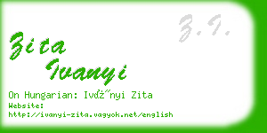 zita ivanyi business card